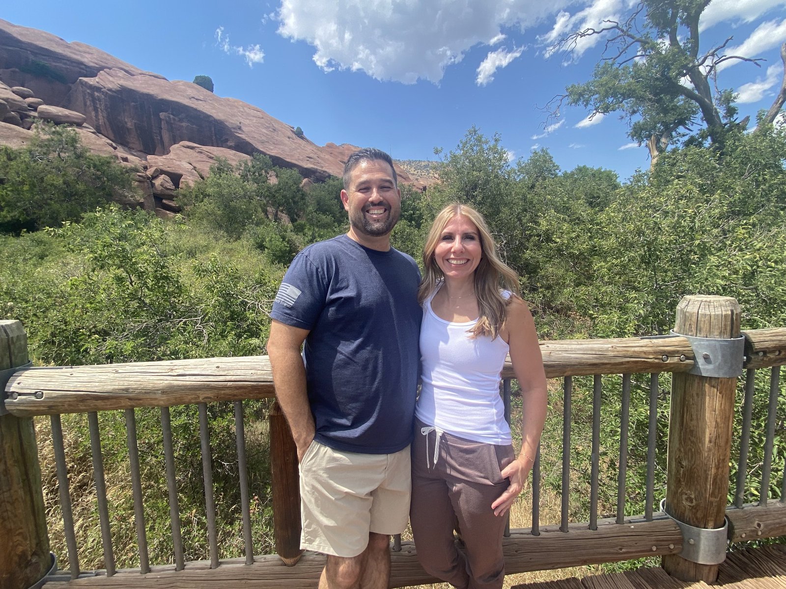 Jason and Melissa in red rocks